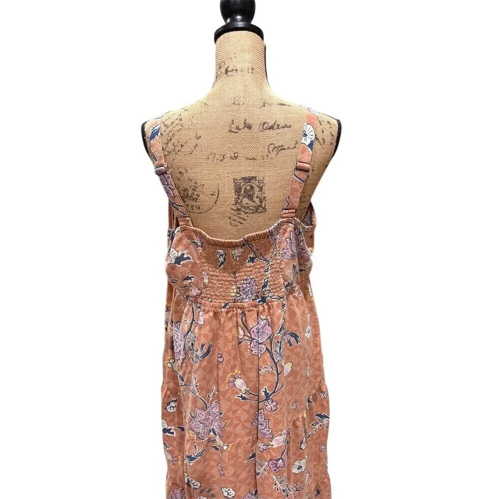 Sonoma Dress Womens 2XL Orange Floral Sundress Babydoll Coquette Dainty - Picture 5 of 8